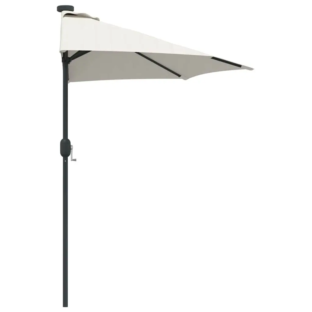 Garden Parasol Sunshade Outdoor Umbrella 294x150x223cm Brown