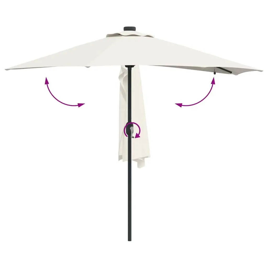 Garden Parasol Sunshade Outdoor Umbrella 294x150x223cm Brown