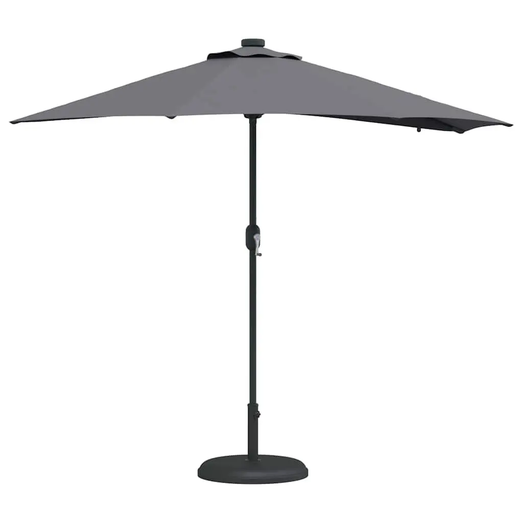 Garden Parasol Outdoor Shade Umbrella 294x150x223cm Anthracite