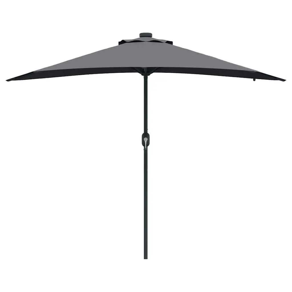 Garden Parasol Outdoor Shade Umbrella 294x150x223cm Anthracite
