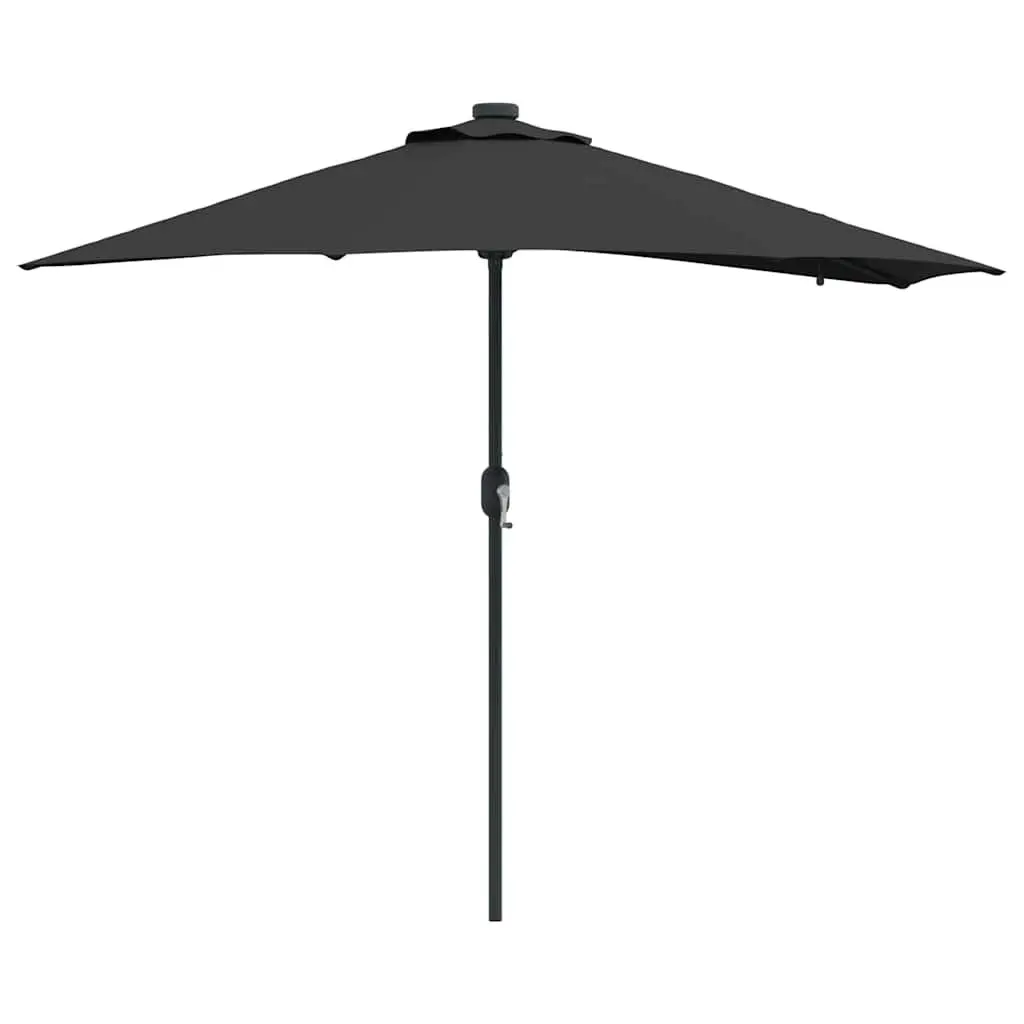 Garden Parasol Sunshade Outdoor Umbrella 294x150x223cm Black