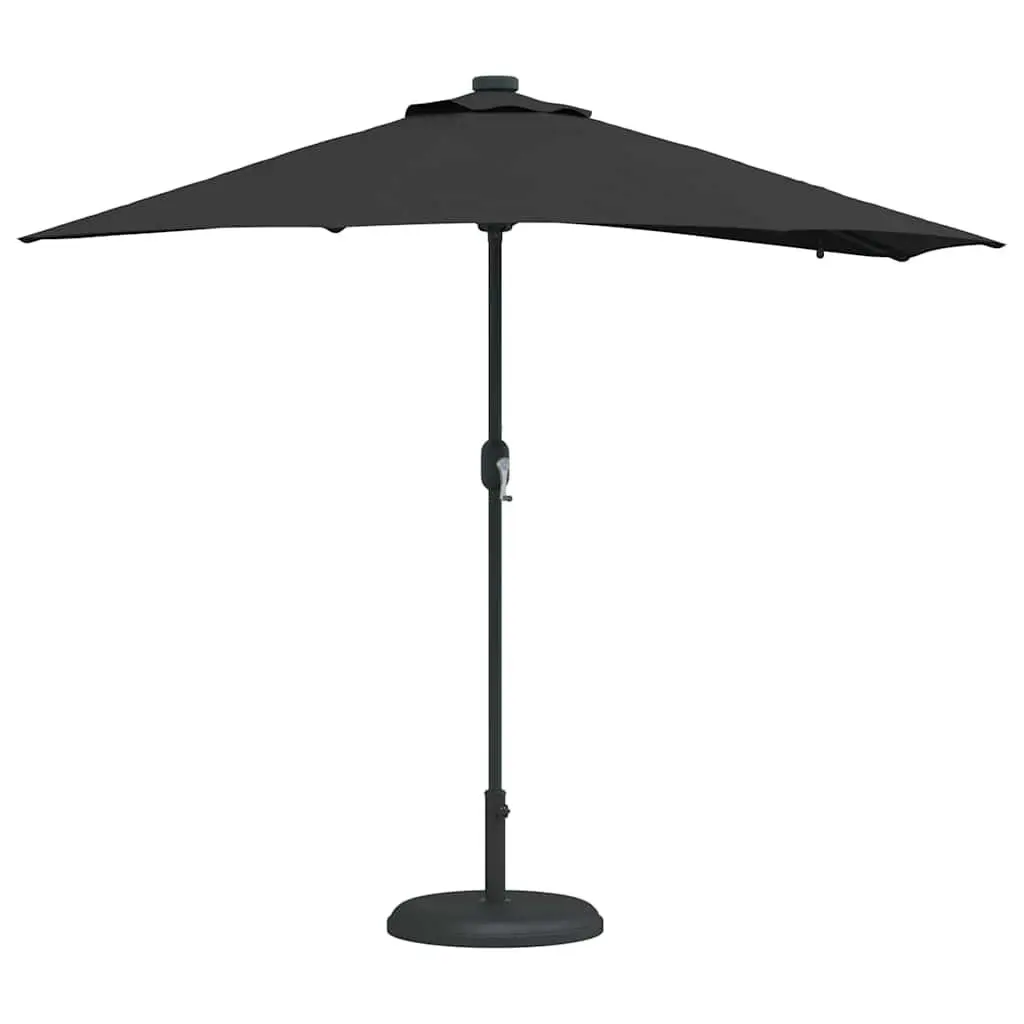 Garden Parasol Sunshade Outdoor Umbrella 294x150x223cm Black