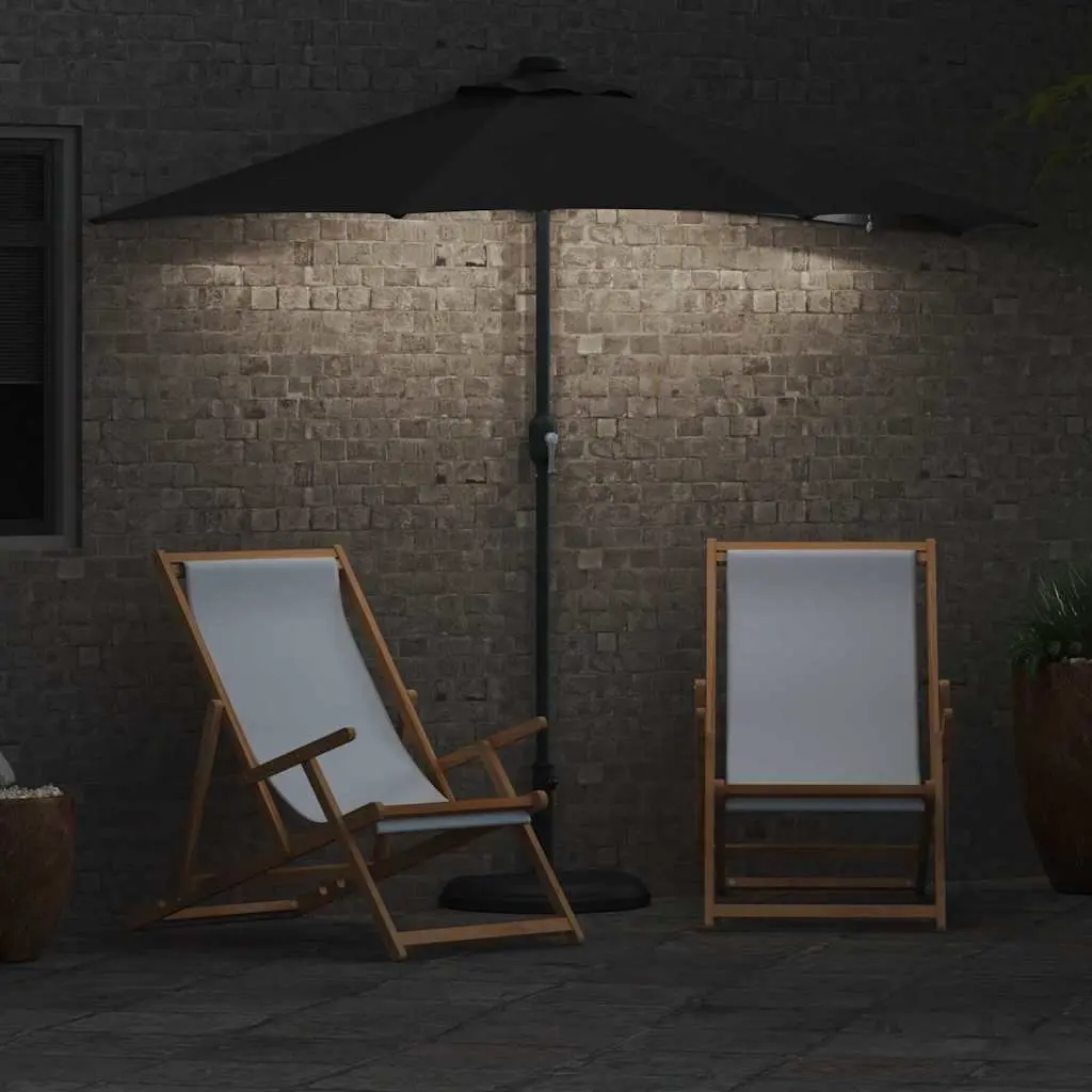 Garden Parasol Sunshade Outdoor Umbrella 294x150x223cm Black