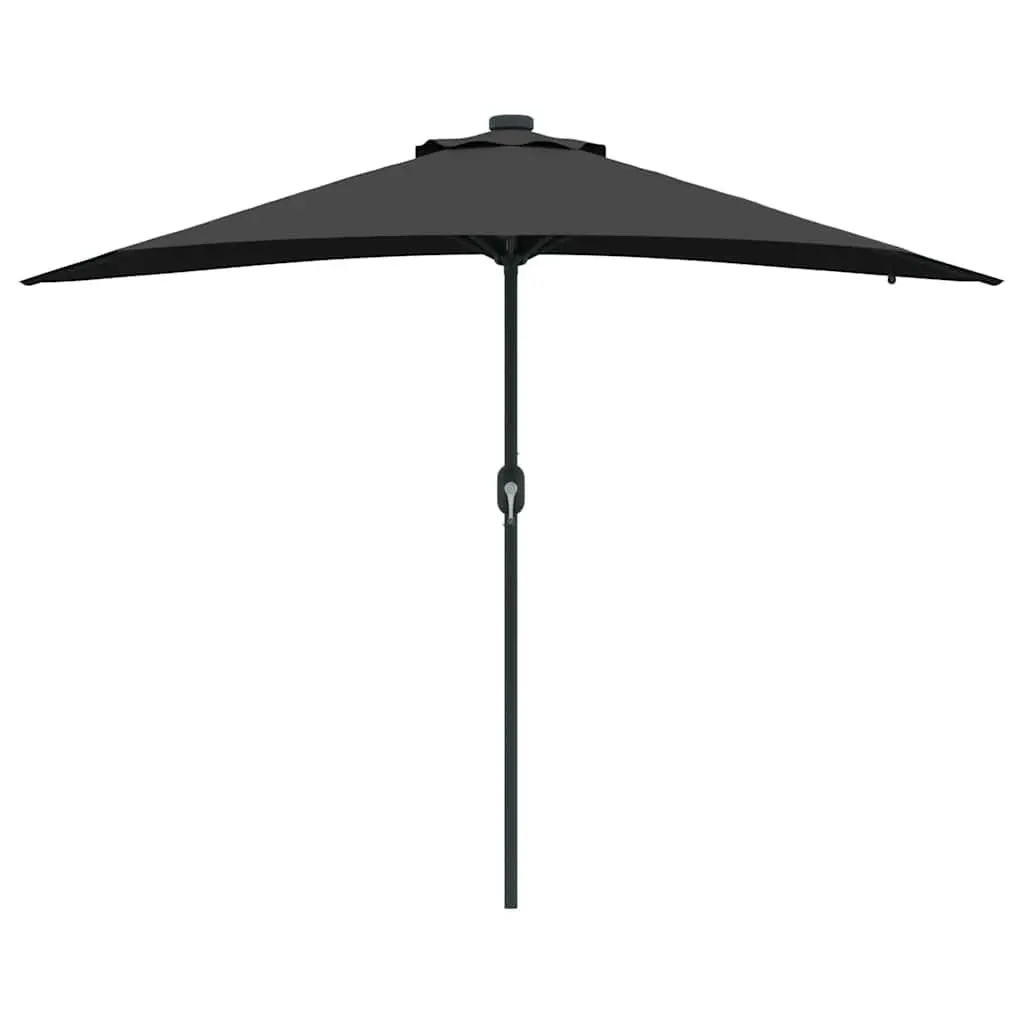 Garden Parasol Sunshade Outdoor Umbrella 294x150x223cm Black