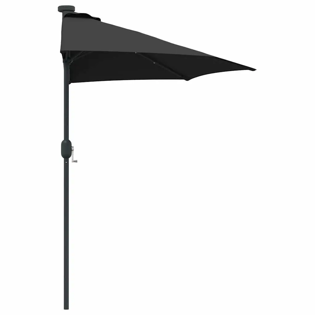 Garden Parasol Sunshade Outdoor Umbrella 294x150x223cm Black