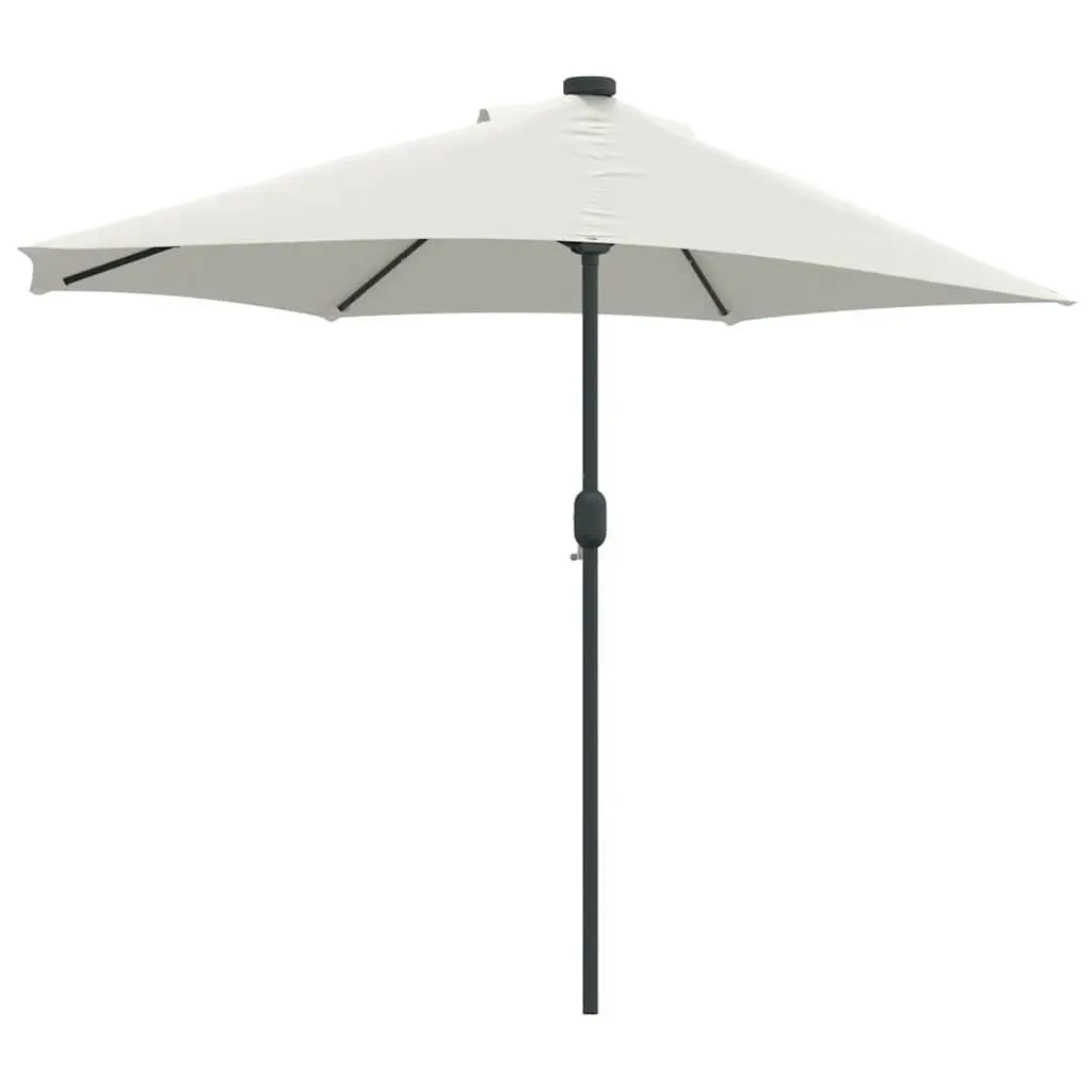 Garden Parasol Outdoor Umbrella Manual Crank 294x150x224cm Brown