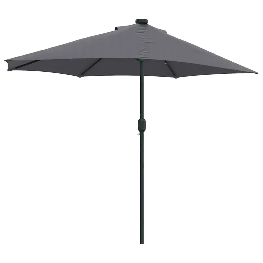 Garden Parasol Outdoor Umbrella Manual Crank 294x150x224cm Anthracite