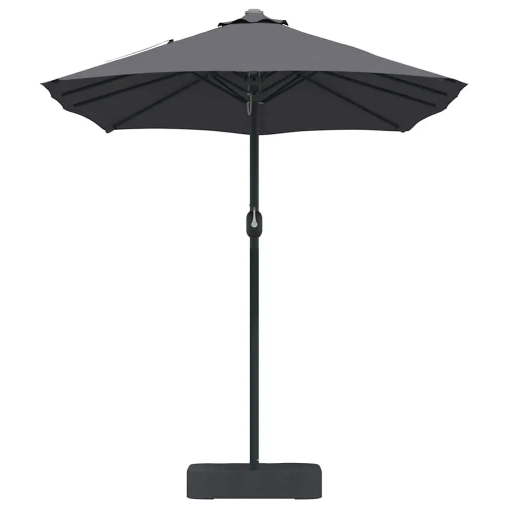 Garden Parasol Outdoor Umbrella Shade 385 x 209 x 244 cm Anthracite