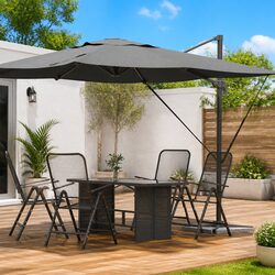 Reliable Cantilever Parasol Umbrella Anthracite 286x284x265cm