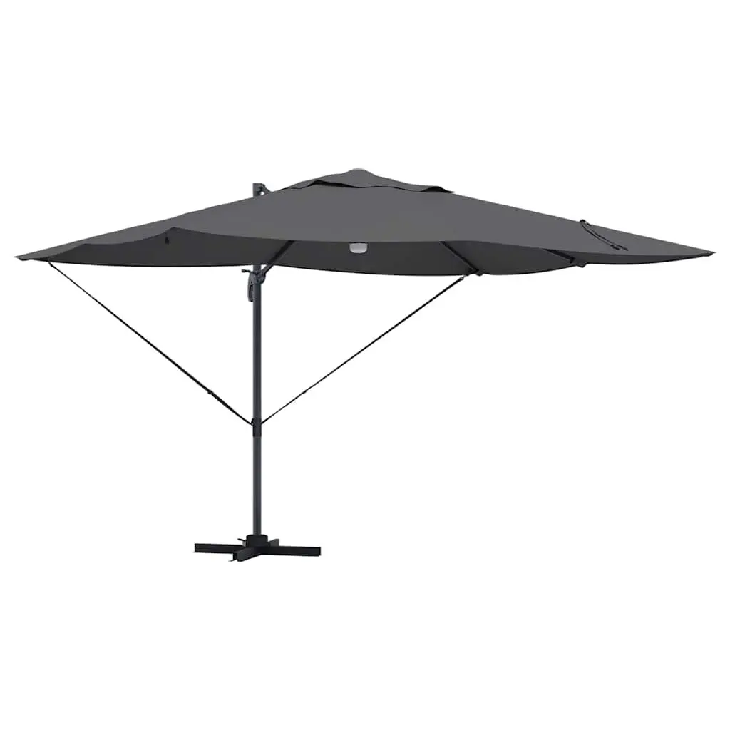 Cantilever Parasol Outdoor Garden Shade 351x250x253cm Anthracite Rotating