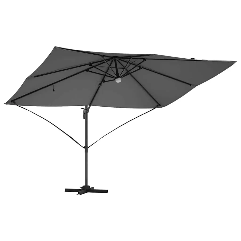 Cantilever Parasol Outdoor Garden Shade 351x250x253cm Anthracite Rotating
