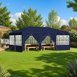 Reliable Blue Outdoor Party Tent: 600 x 400 x 266 cm