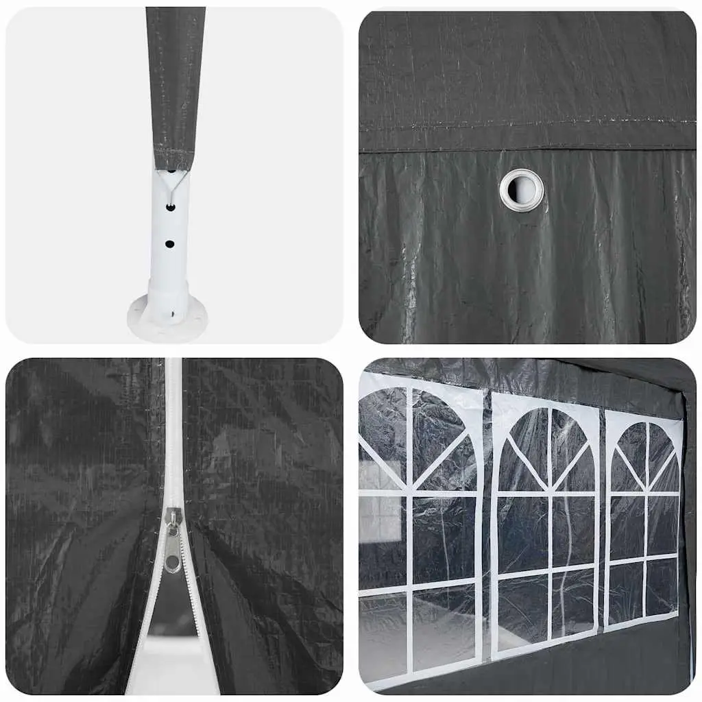 Party Tent Outdoor Canopy 800 x 400 x 266 cm Anthracite Polyethylene