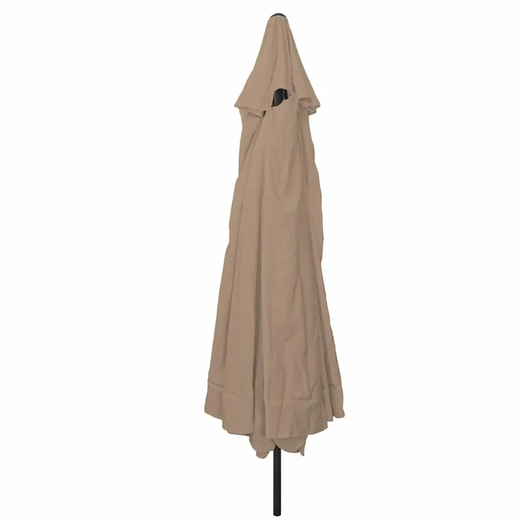 Garden Parasol Outdoor Sunshade 394 x 394 x 248 cm Taupe