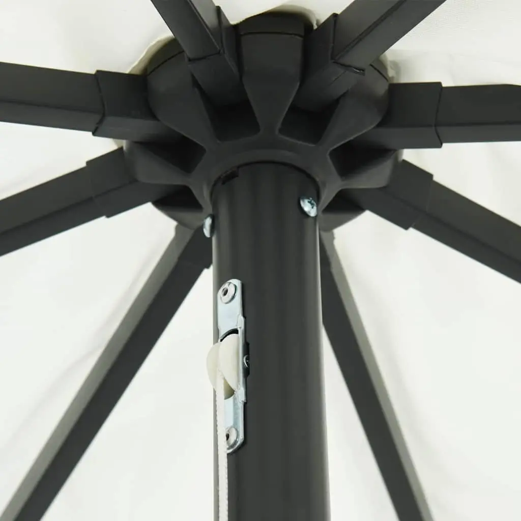 Garden Parasol Outdoor Umbrella Sun Shade Canopy 395cm Sand Anthracite