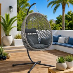 Practical Hanging Egg Chair with Stand for Everyday Use