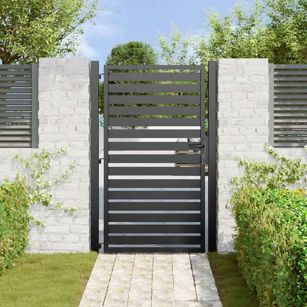 Garden Gate Lockable Security 100x150 cm Black