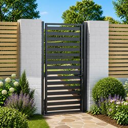Reliable Black Aluminium Garden Gate 100x180cm