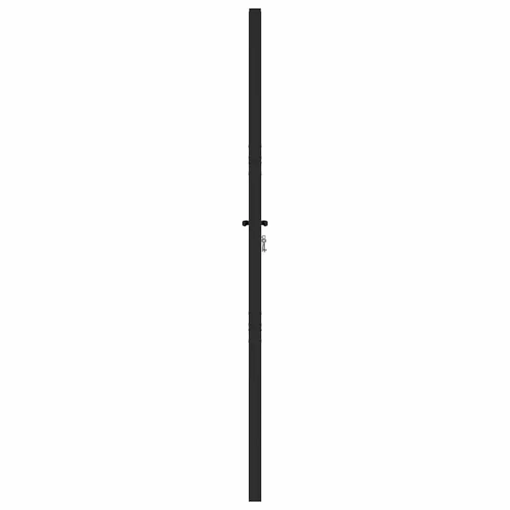 Garden Gate Lockable Aluminium 100x180cm Black Entry Fence Patio Barrier