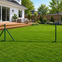 Reliable 13-Piece Green Steel Fence Posts for Gardens