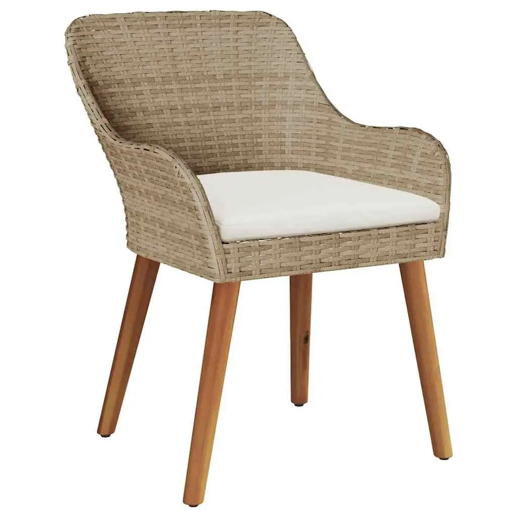 Beige Outdoor Chair Set 2 pcs for Relaxation