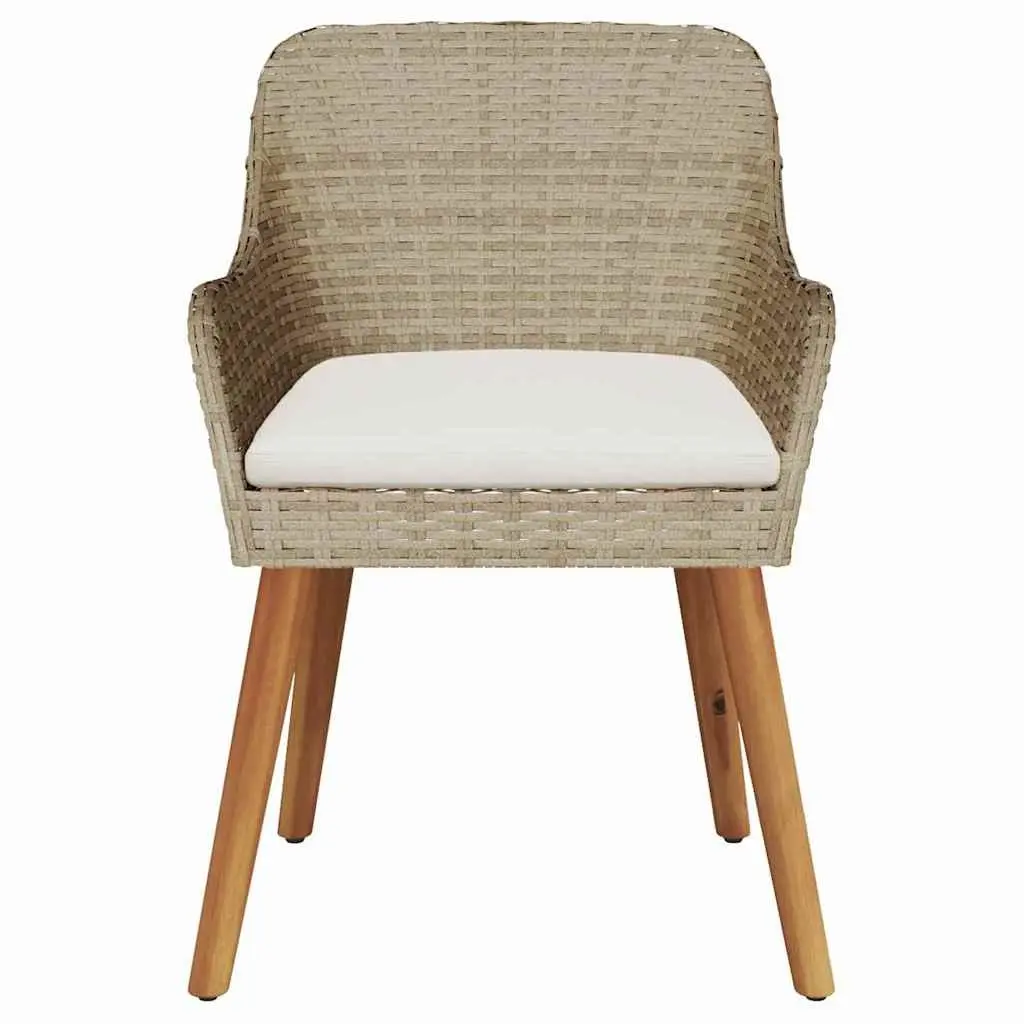 Beige Outdoor Chair Set 2 pcs for Relaxation