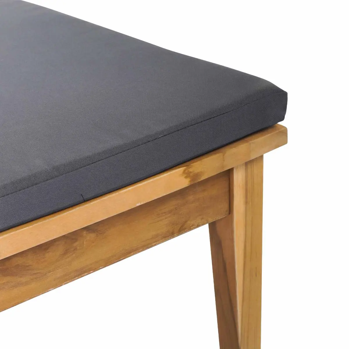 Grey Teak Wood Outdoor Bench and Table Set