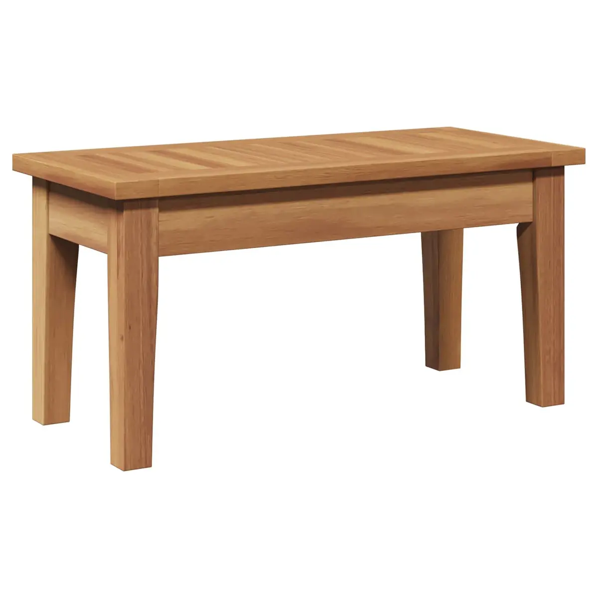 Grey Teak Wood Outdoor Bench and Table Set