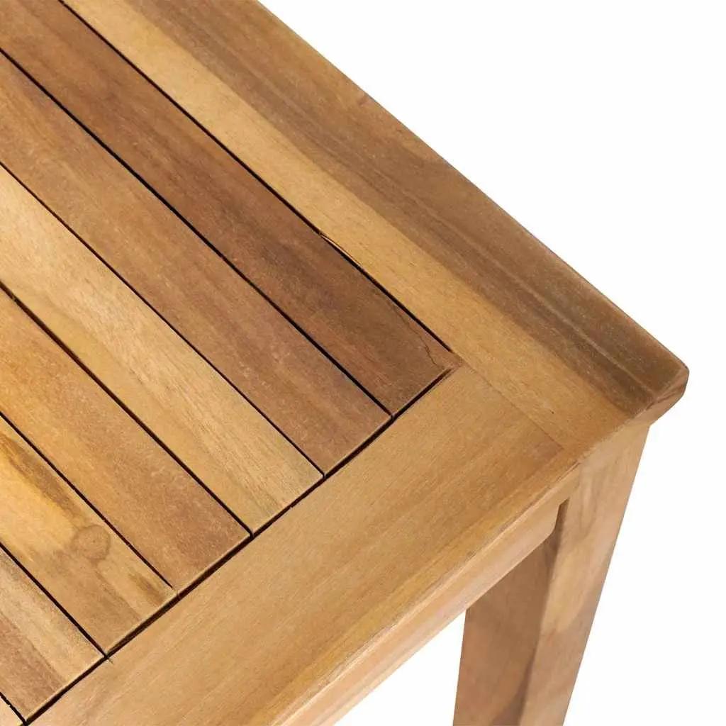 Outdoor Bench Teak Wood Garden Patio Seating 110cm Brown Dark Grey