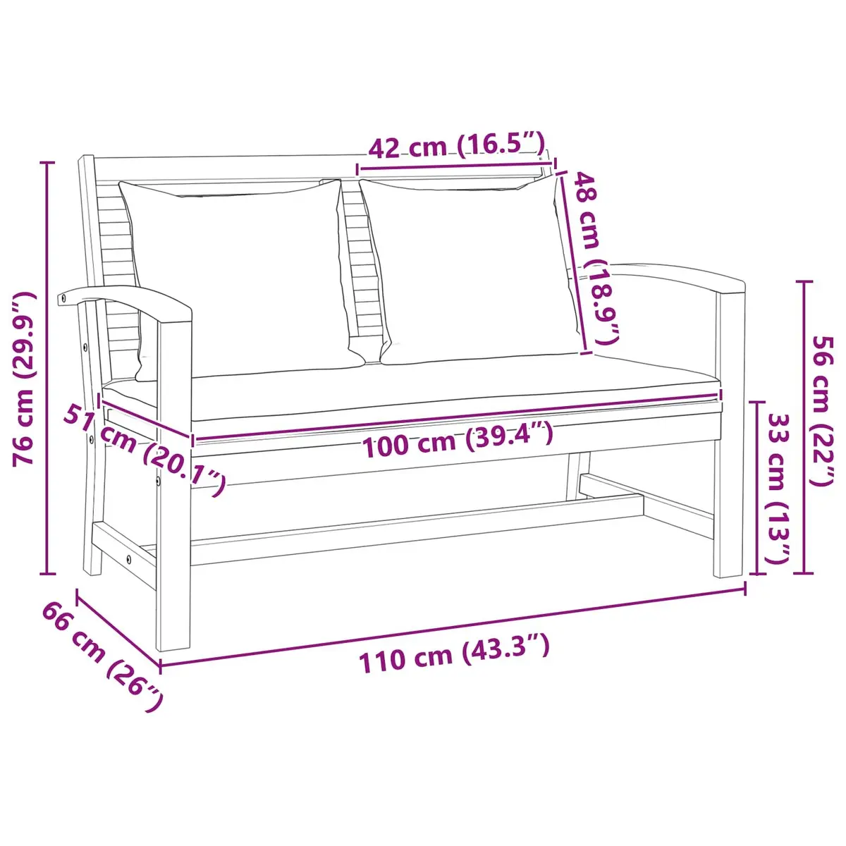 Teak Wood Garden Seating Set