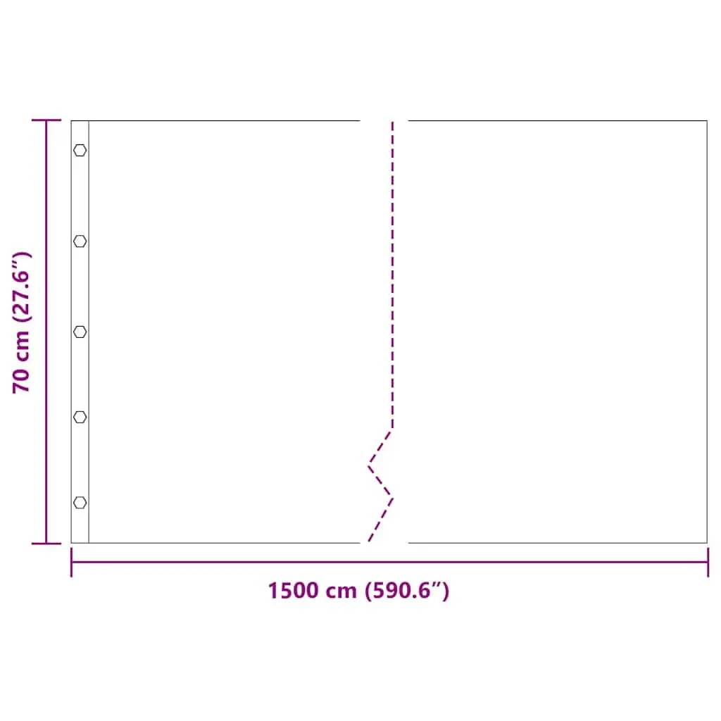 Root Barrier Mat Polyethylene 0.7 x 15 m Black Garden Landscape Weed Control