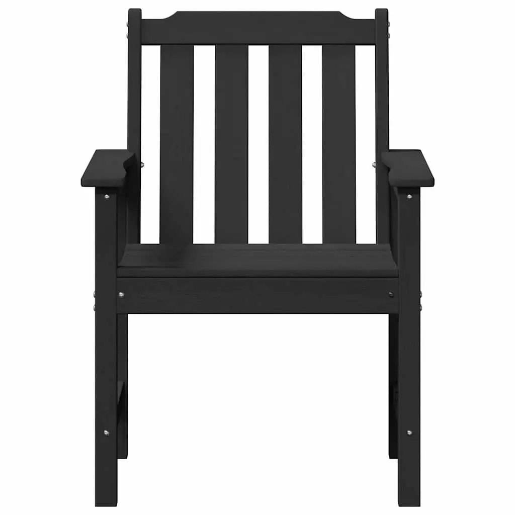 Outdoor Dining Chair Black Modern Garden Seating 2 Piece Set