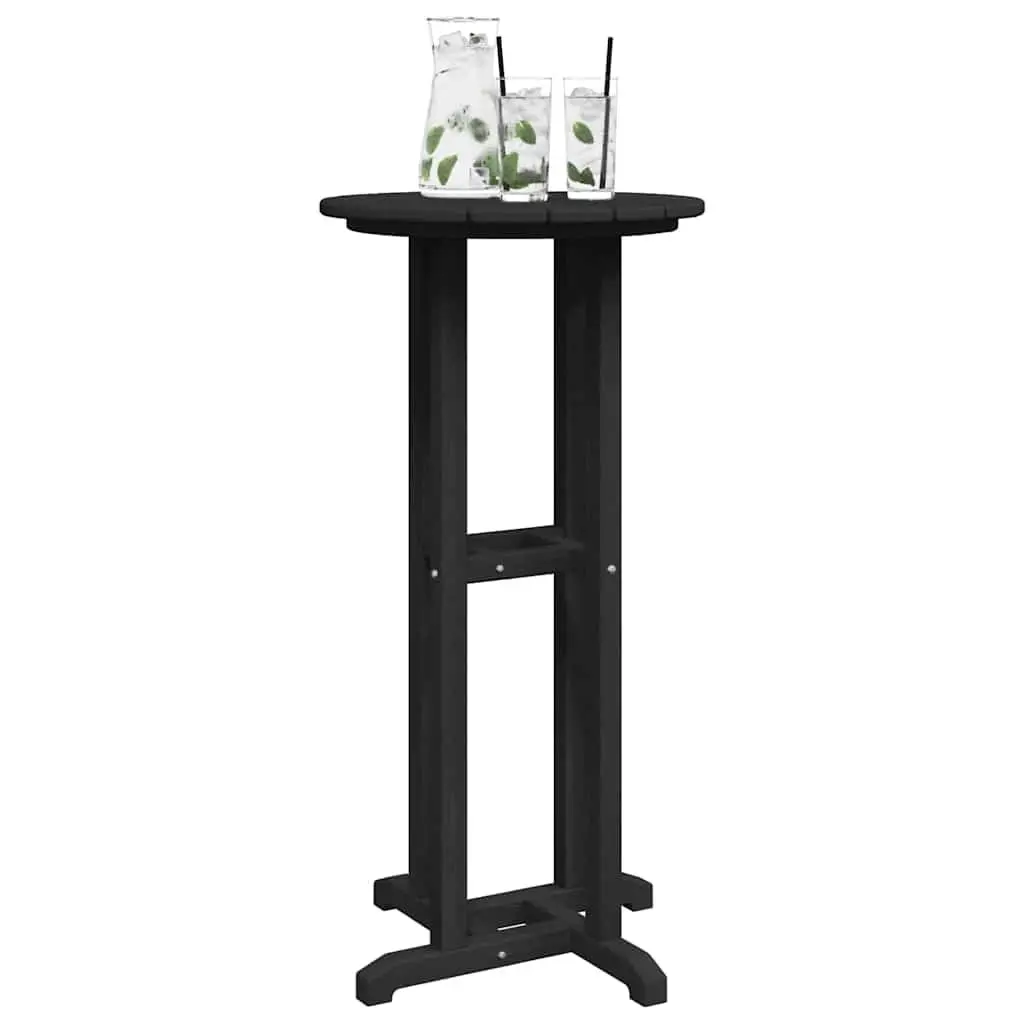 Outdoor Bar Table Standing Round 55x55x107cm Black Polyethylene
