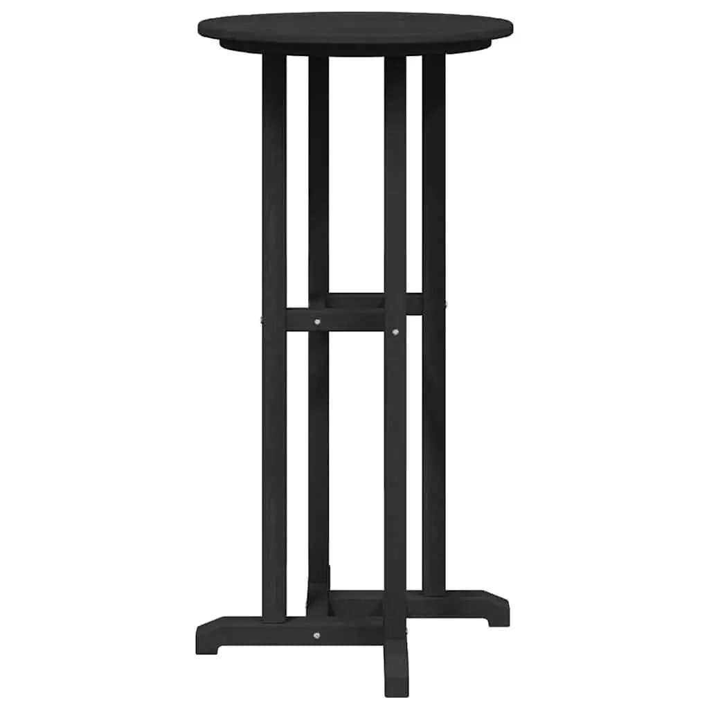 Outdoor Bar Table Standing Round 55x55x107cm Black Polyethylene