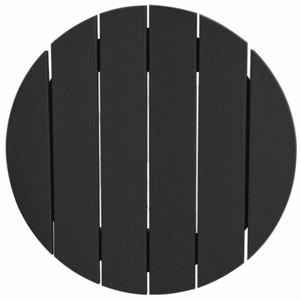 Outdoor Bar Table Standing Round 55x55x107cm Black Polyethylene