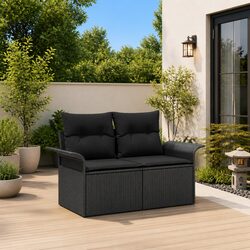 Reliable Black Garden Sofa for Outdoor Comfort
