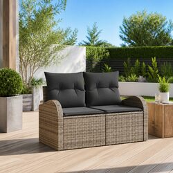 Practical Grey Garden Sofa with Easy Maintenance