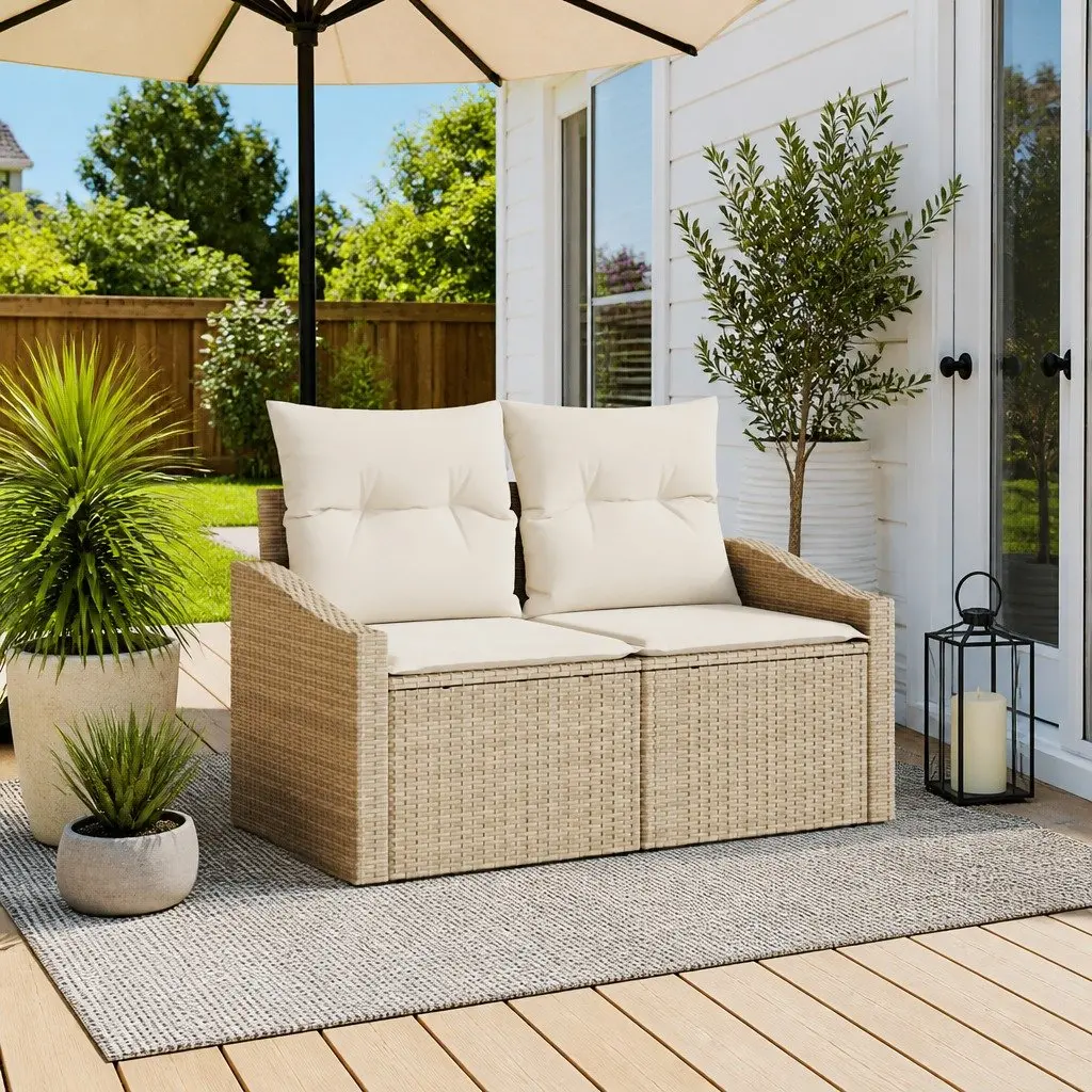 Beige Modular Sofa for Outdoors