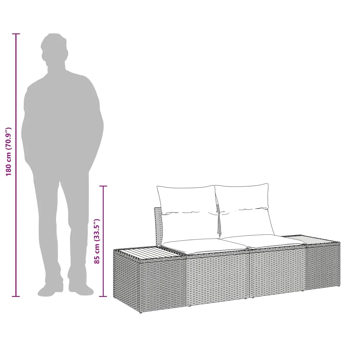 2-Seater Sofa for Outdoor Comfort