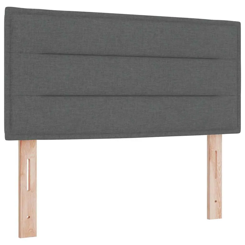 Height-Adjustable Headboard in Dark Grey Fabric
