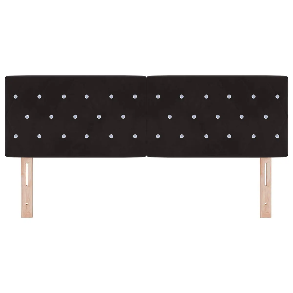 Headboard Velvet Black 160cm Modern Bedroom Upholstered Backrest