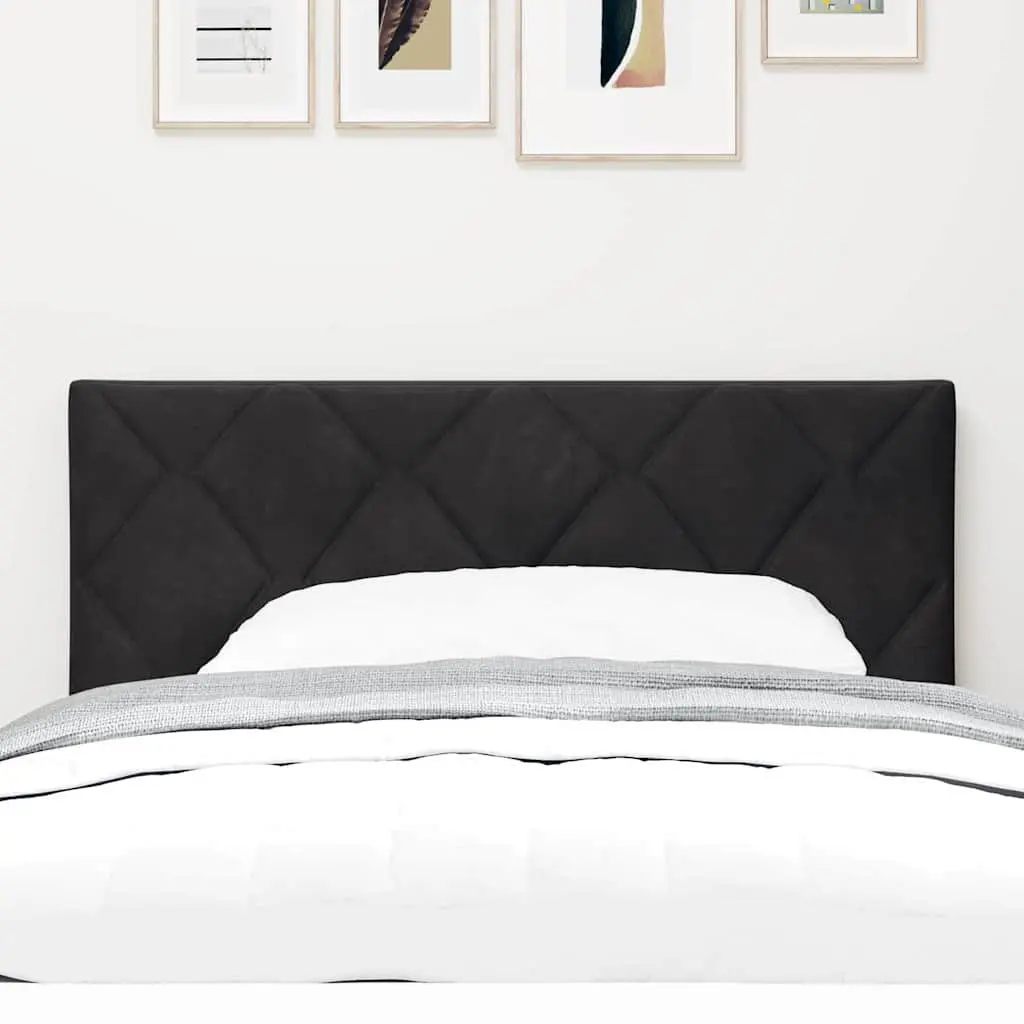 Headboard Adjustable Black 100 cm Velvet Upholstered Modern Bedroom Furniture