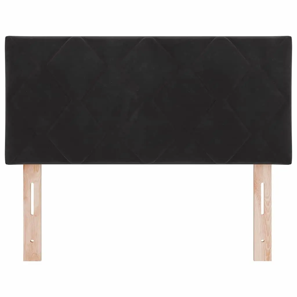 Headboard Adjustable Black 100 cm Velvet Upholstered Modern Bedroom Furniture