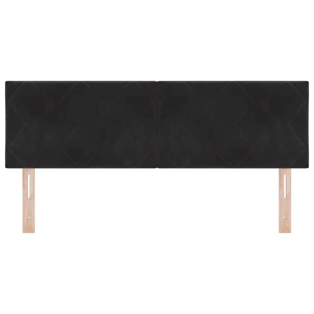 Headboard Modern Bedroom Upholstered Velvet 144 cm Black