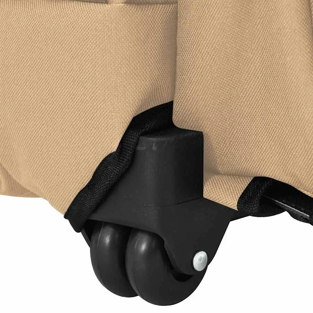 Pet Trolley 3-in-1 Rolling Carrier Backpack Hand Bag for Small Dogs Cats Brown 48 x 32 x 57-106 cm