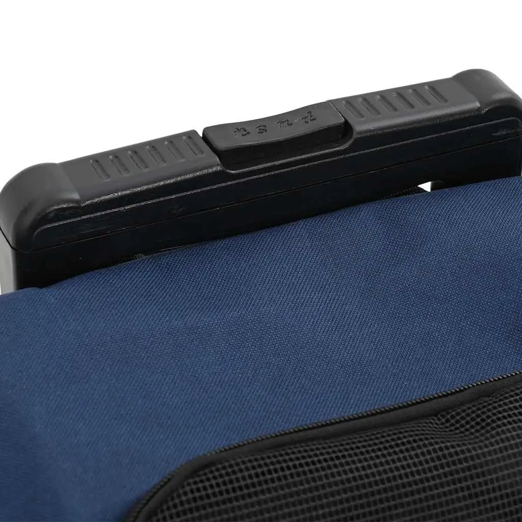 Pet Trolley 3-in-1 Rolling Carrier Backpack Hand Bag Blue