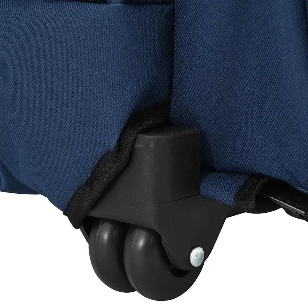 Pet Trolley 3-in-1 Rolling Carrier Backpack Hand Bag Blue