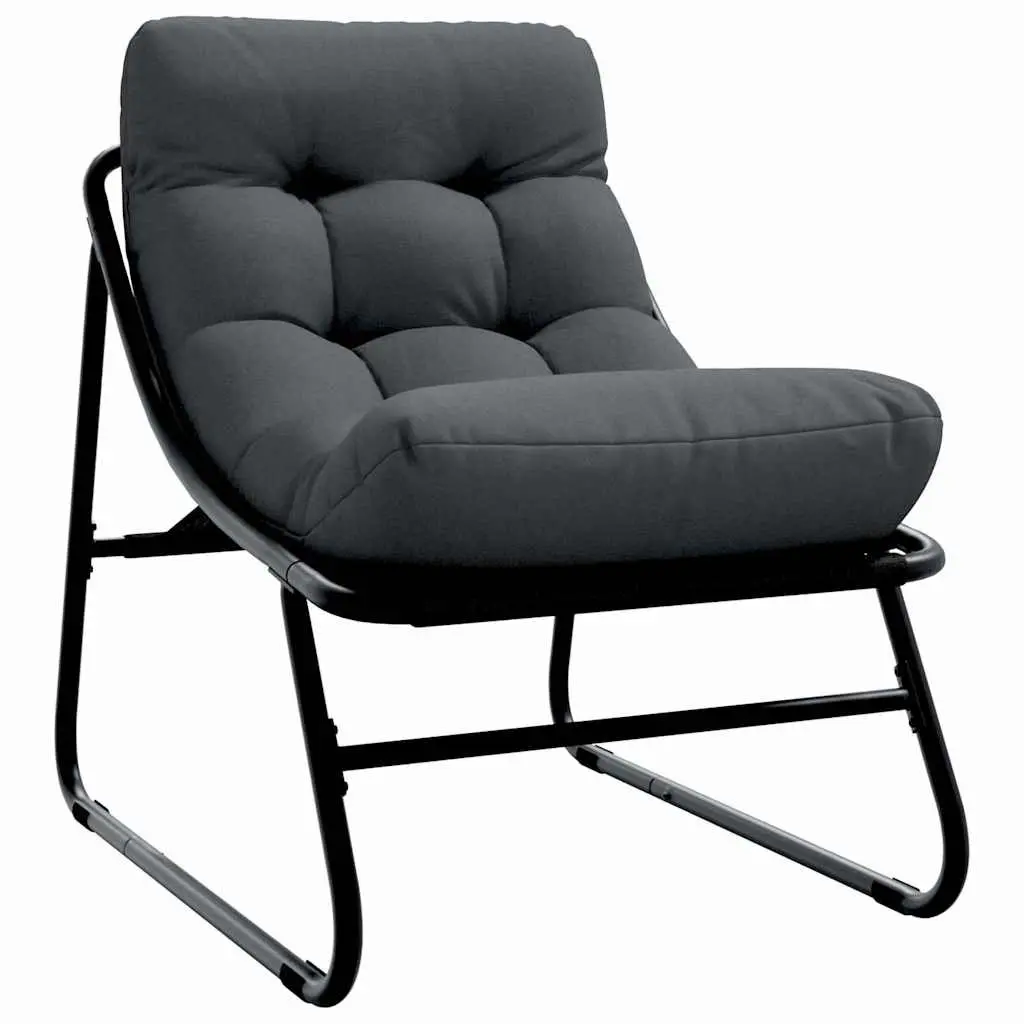Garden Furniture Set Outdoor Seating 3 Piece Black Steel Frame with Cushions
