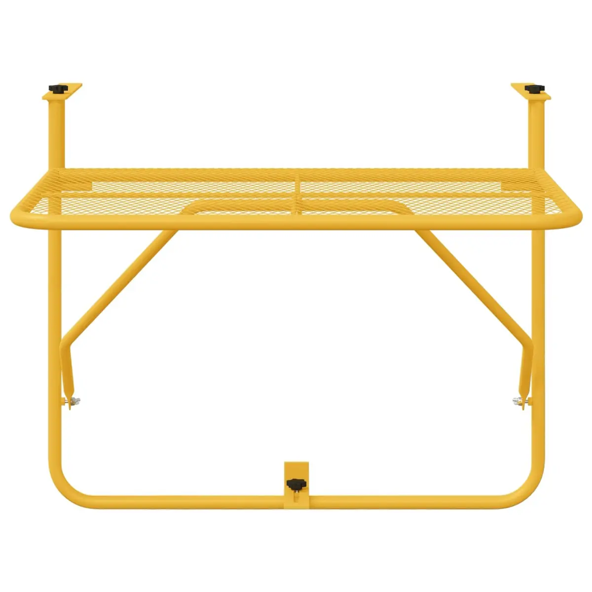 Hanging Table Foldable Outdoor Furniture Steel Balcony Patio Mustard