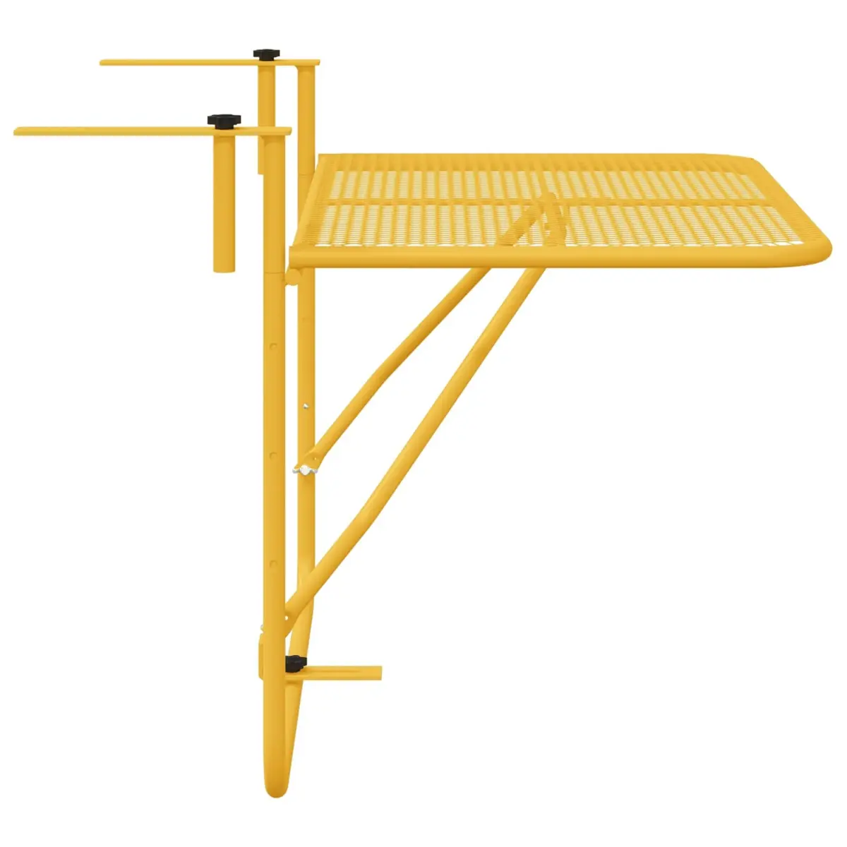 Hanging Table Foldable Outdoor Furniture Steel Balcony Patio Mustard